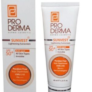 ضد آفتاب و روشن کننده لک SPF50 انواع پوست بدون رنگ پرودرما